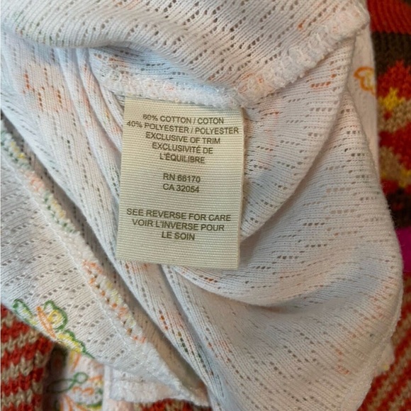 VINTAGE BUTTERFLY PRINT THERMAL TOP MEDIUM - Picture 6 of 7